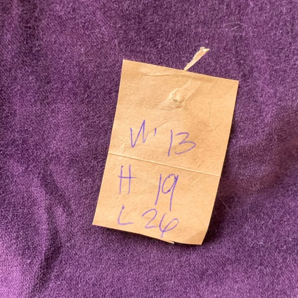 Vintage Purple Velvet Skirt Size 11 Missing back button zip fly
